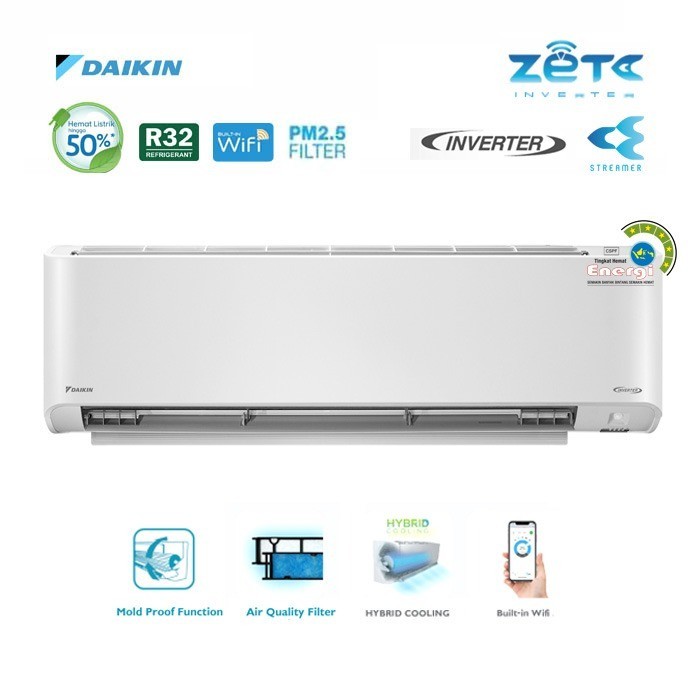 AC DAIKIN ZETA INVERTER 2,5PK / 2,5 Pk FTKZ60 - Daikin AC - Daikin