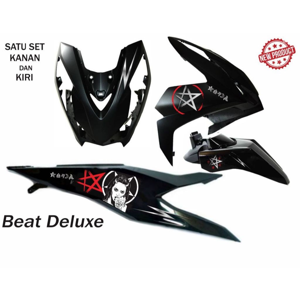 stiker motor STRIPING STIKER Beat Deluxe Satu Set Kanan dan Kiri MOTIF KEREN