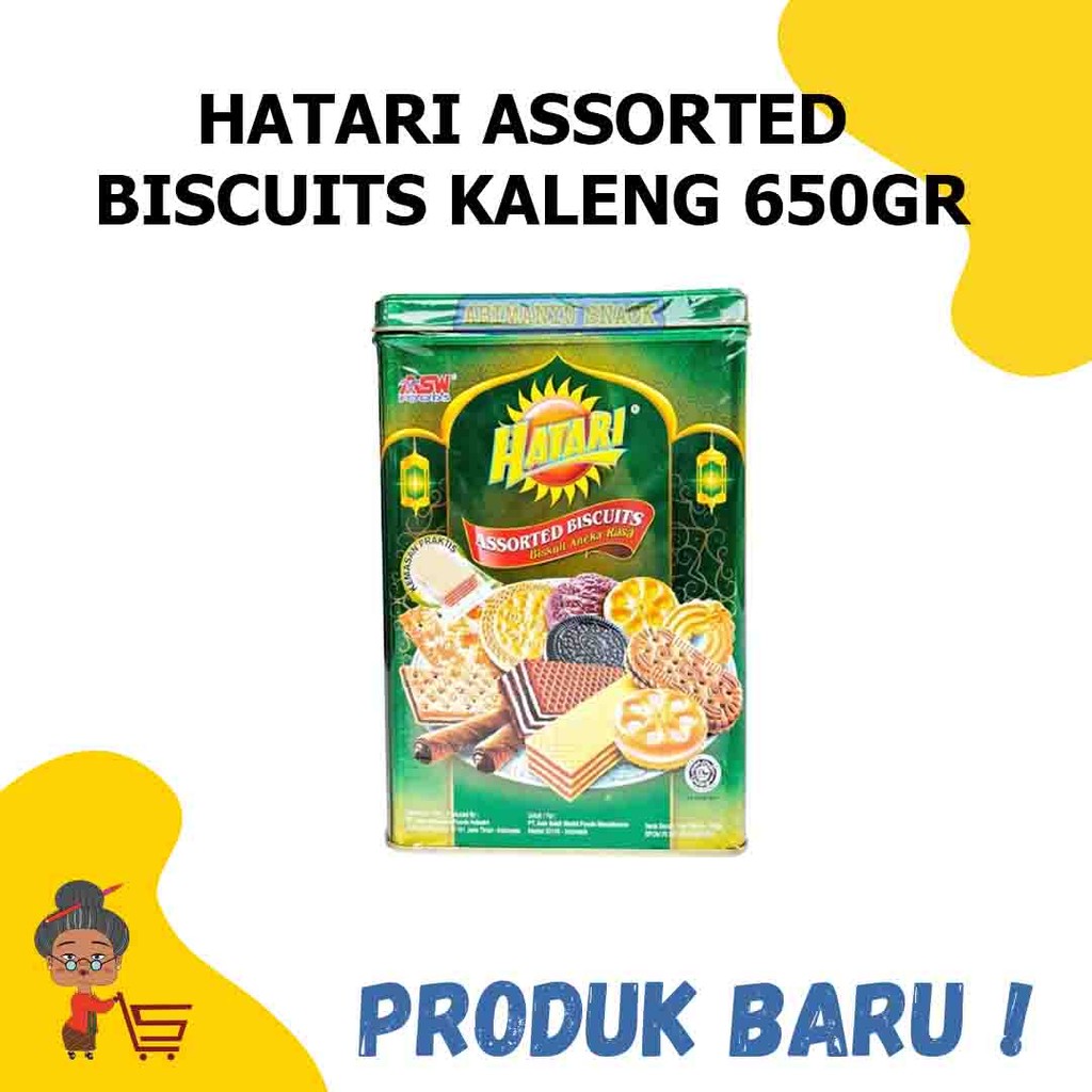 

HATARI ASSORTED BISCUITS KALENG 650GR / HATARI ASSORTED BISCUITS KALENG 650GR / HATARI KALENG 650GR