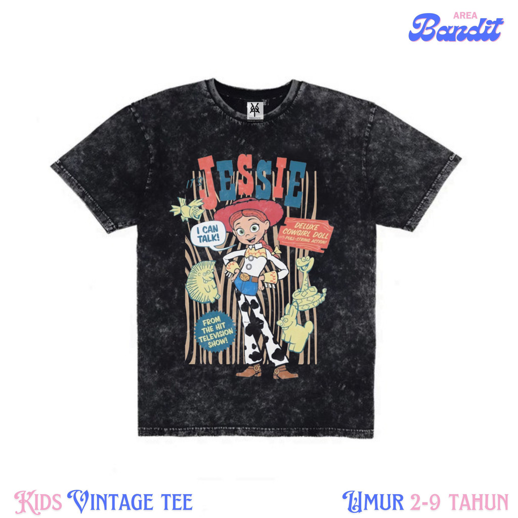 BANDITAREA "toy story jessie cowgirl" kaos anak washed | baju anak | kaos washing | kids vintage tee