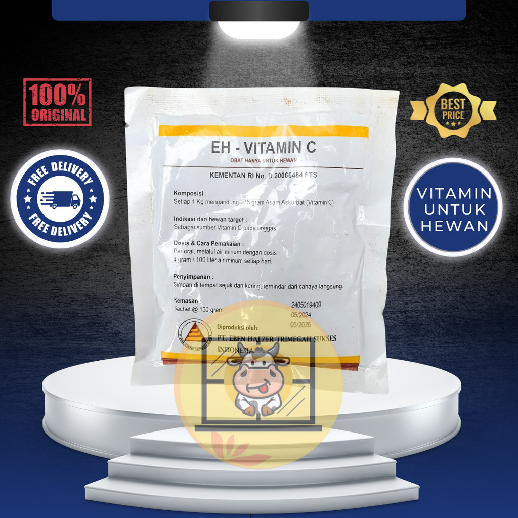 EH VITAMIN C 100 GRAM - Vitamin C Untuk Ternak Ayam Via Minum