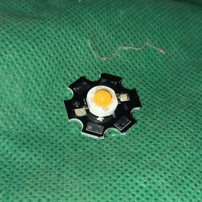 KUNING LED HPL 1W + pcb pendingin senter kepala 1 watt 1watt 3v 3.4v 1 Fajar elektro 2