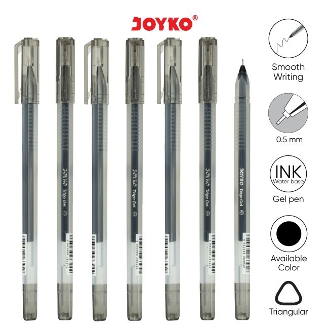 

(HS) Gel Pen Pulpen Pena Joyko GP-285 Trigo Gel 0.5 mm - 12 Pcs