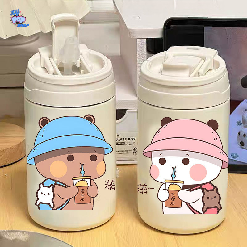 Botol minum Bubu Dudu botol minum air panas stainless anti karat botol minum kecil 480ML botol minul