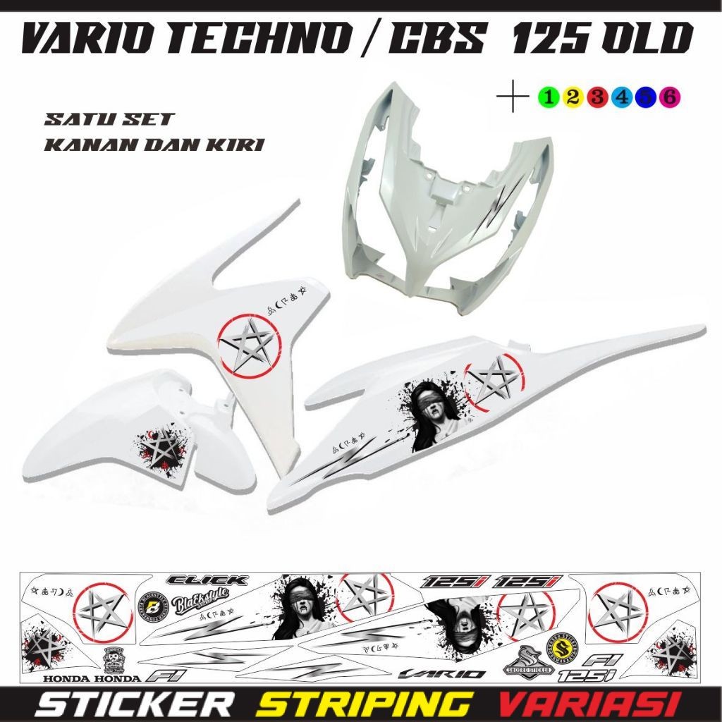 STIKER MOTOR VARIO OLD 125 / STRIPING MOTIF KEREN STIKER MOTIP