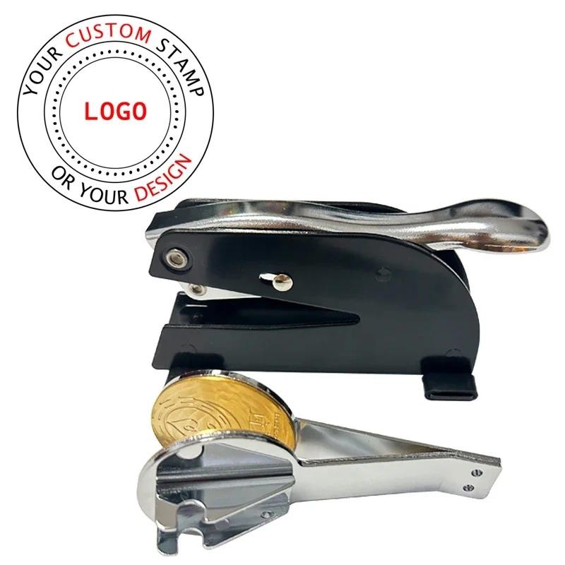 

Customized Embosser Stamp Personalized Logo Library Business Office Certificate Custom Embossing Wedding Invitation Steel Seal