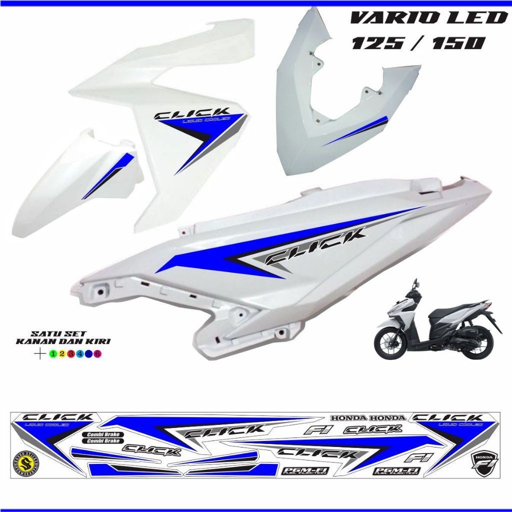 STIKER VARIASI STIKER VARIASI STRIPING VARIO LED 2015 / 2017 / STIKER VARIO 125 / 150 LED FI LIST