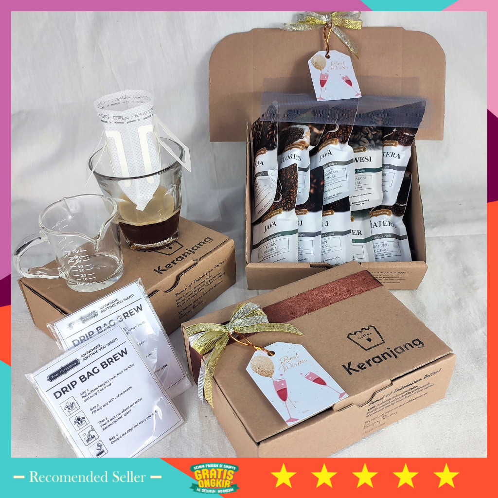 

Hampers Wedding Anniversary Wisuda Keren Unik / Paket Hampers Kopi Original Sachet - Medium