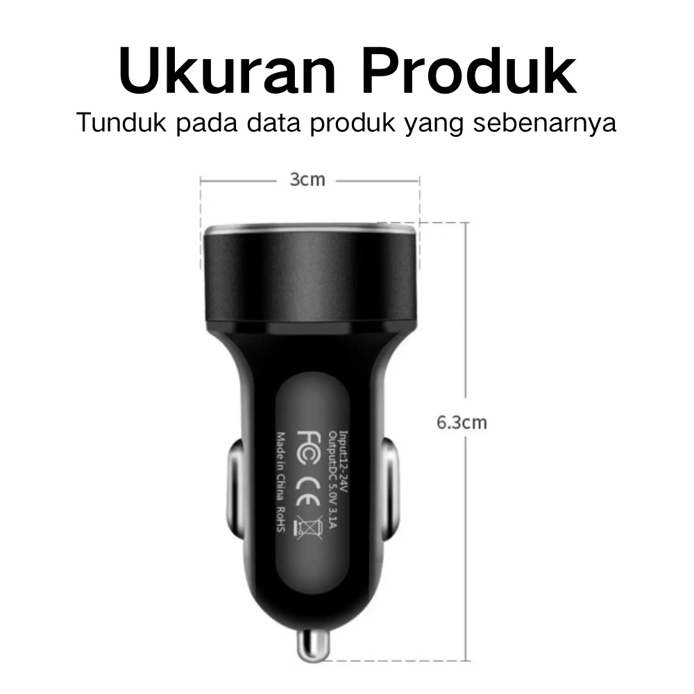 BESTPROMO Car Charger Mobil Quick Fast Charging 2 Ports USB Adapter Charger Mobil pengisian daya