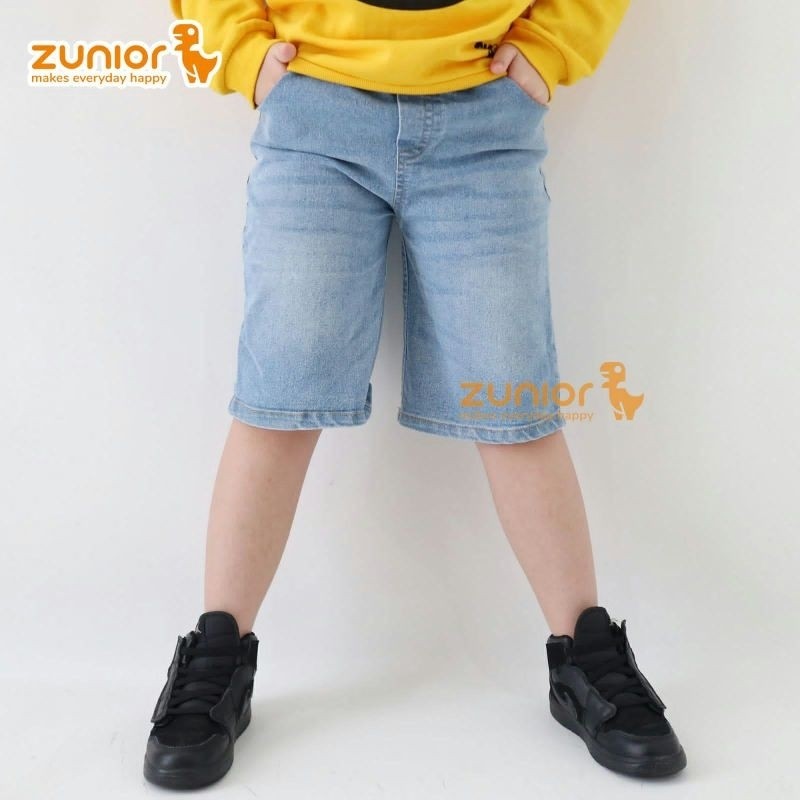 SR56YI Celana Pendek Jeans Anak Laki-Laki dan Perempuan Zunior Premium 2 Warna 1-12 Tahun