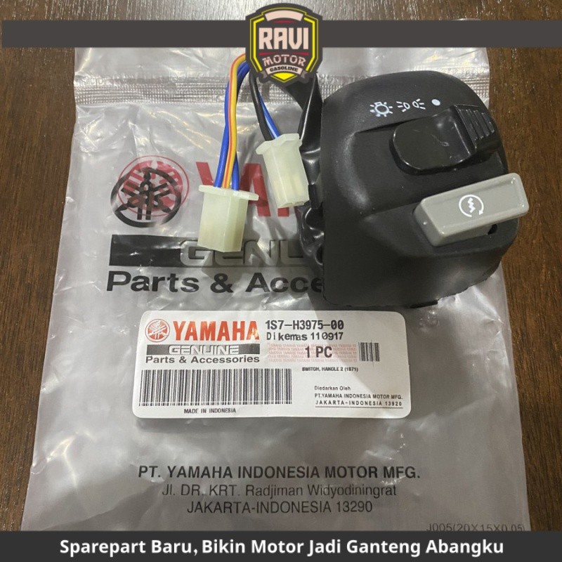 1S7 SAKLAR KANAN SWITCH HANDLE MOTOR MIO J SOUL GT XEON JUPITER Z MX TOMBOL STATER STARTER LAMPU ON