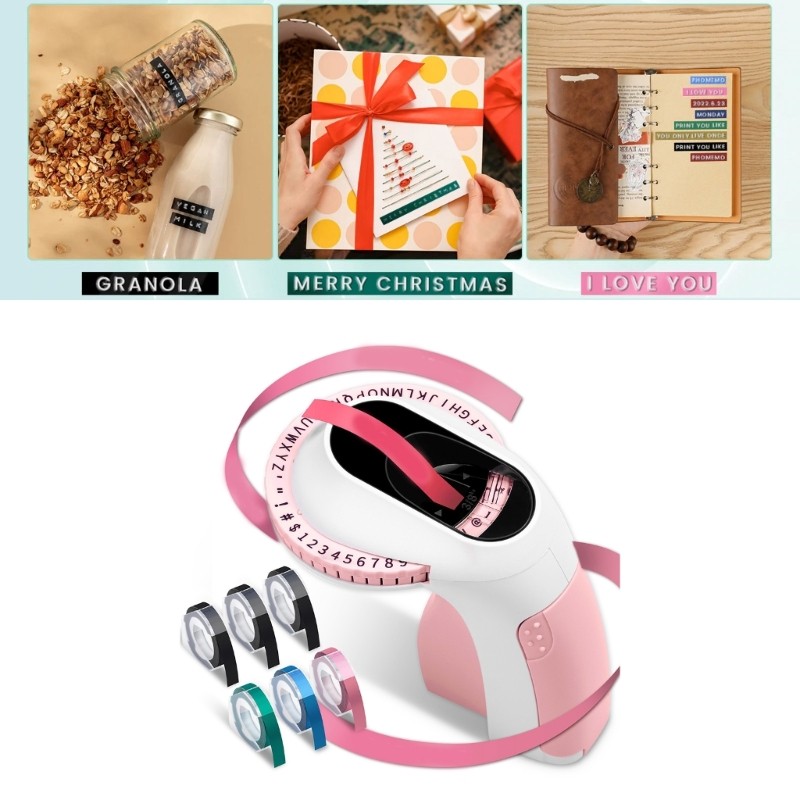 

(1sz4yh62ci) Labelling Device for Students and Hobbyists Embossing Machine Embossing Device Labelling Machine Handheld Device