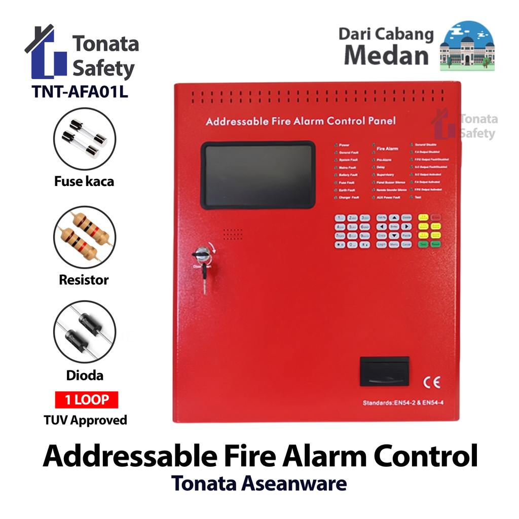 Fire Alarm Control Panel Full Addressable 1 Loop Tonata / MCFA Addressable ASW