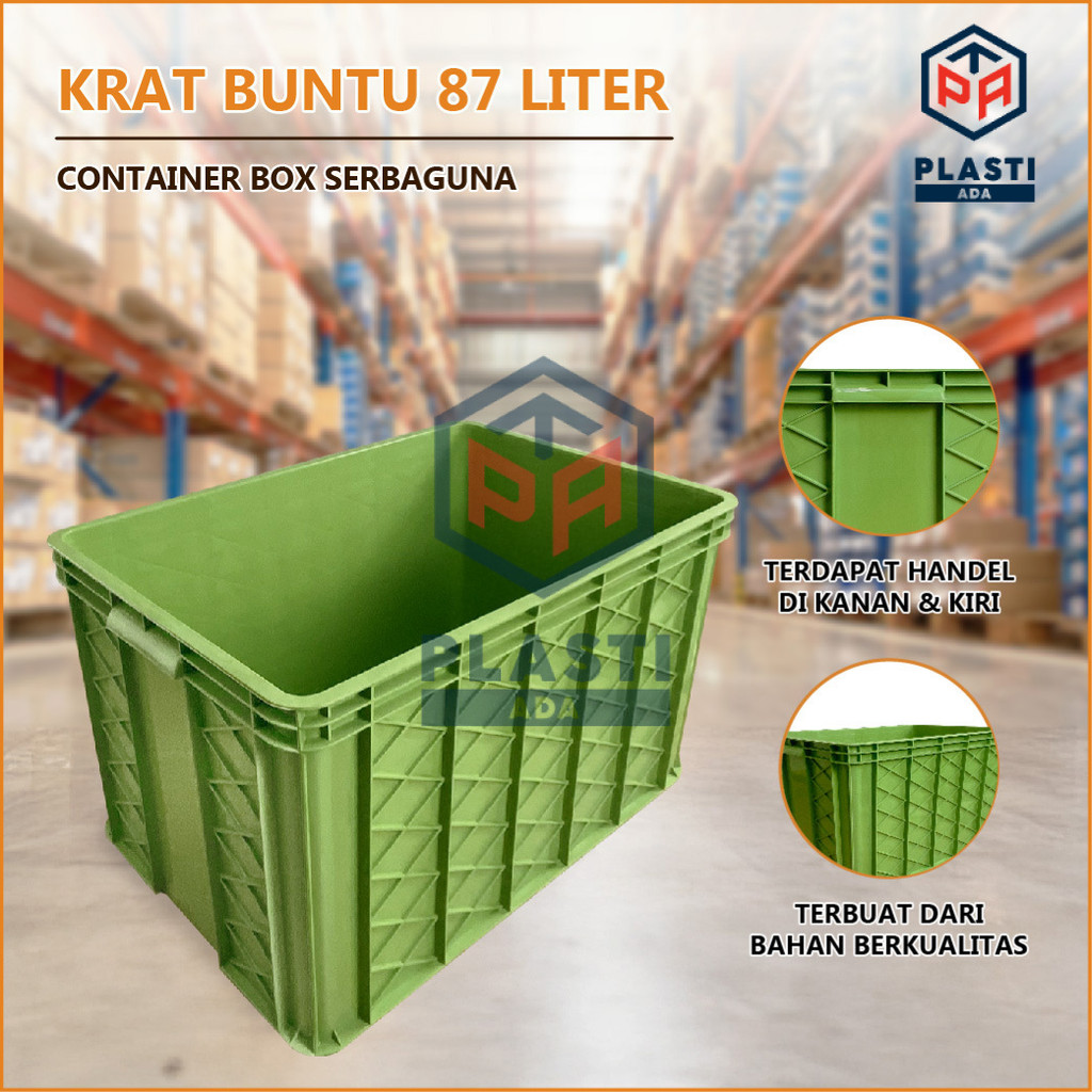 KRAT BUNTU 87 LITER Bak Ikan Plastik / Container Box Plastik Jumbo / Keranjang Serbaguna