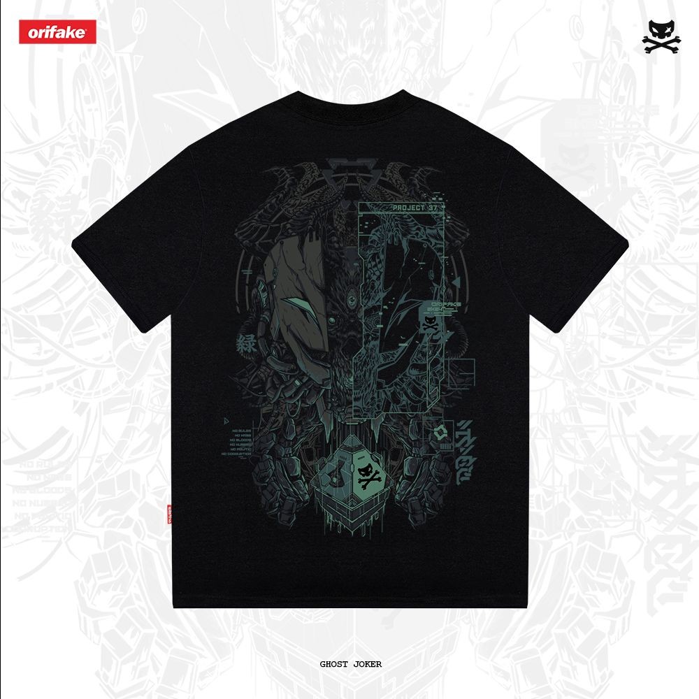 [ORI] Orifake- T-shirt Ghost Joker 200gsm Kaos Pria