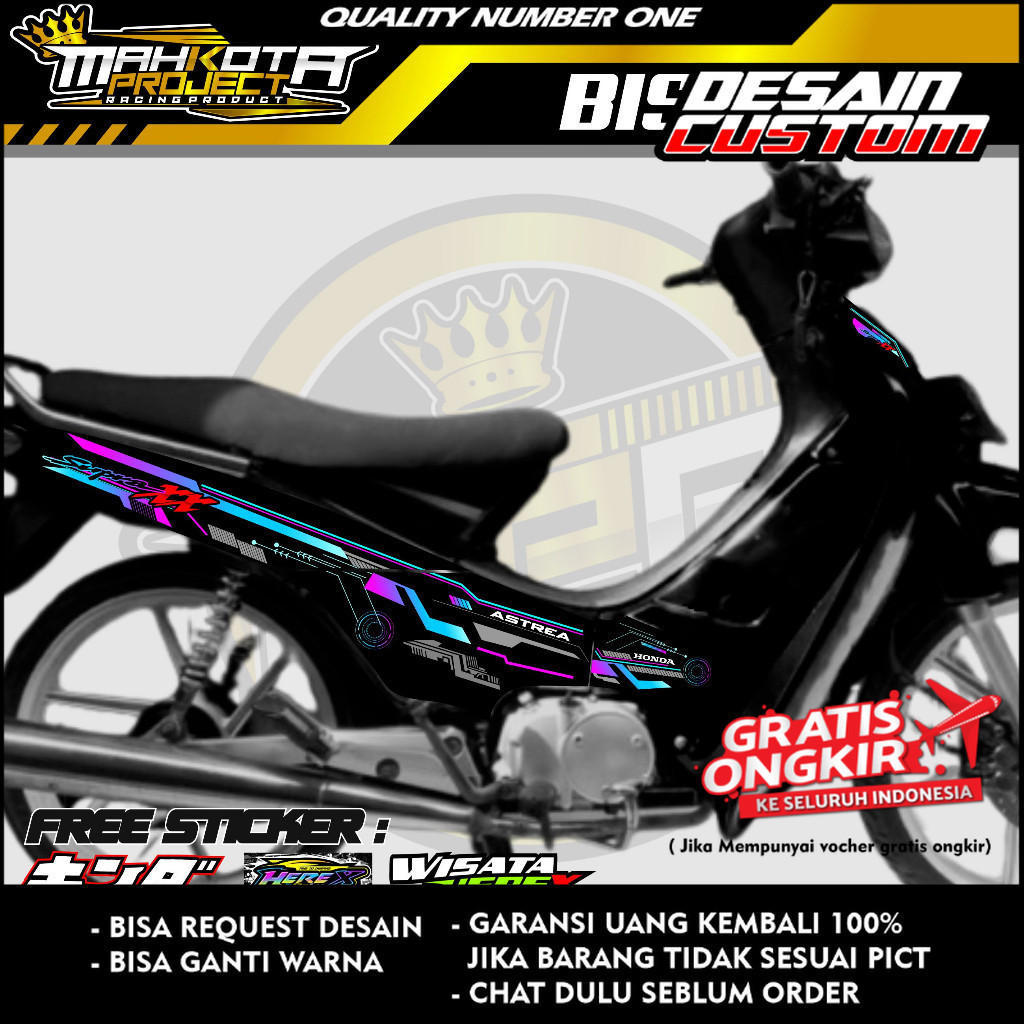 STRIPING VARIASI HONDA SUPRA XX / STICKER MOTOR SUPRA XX