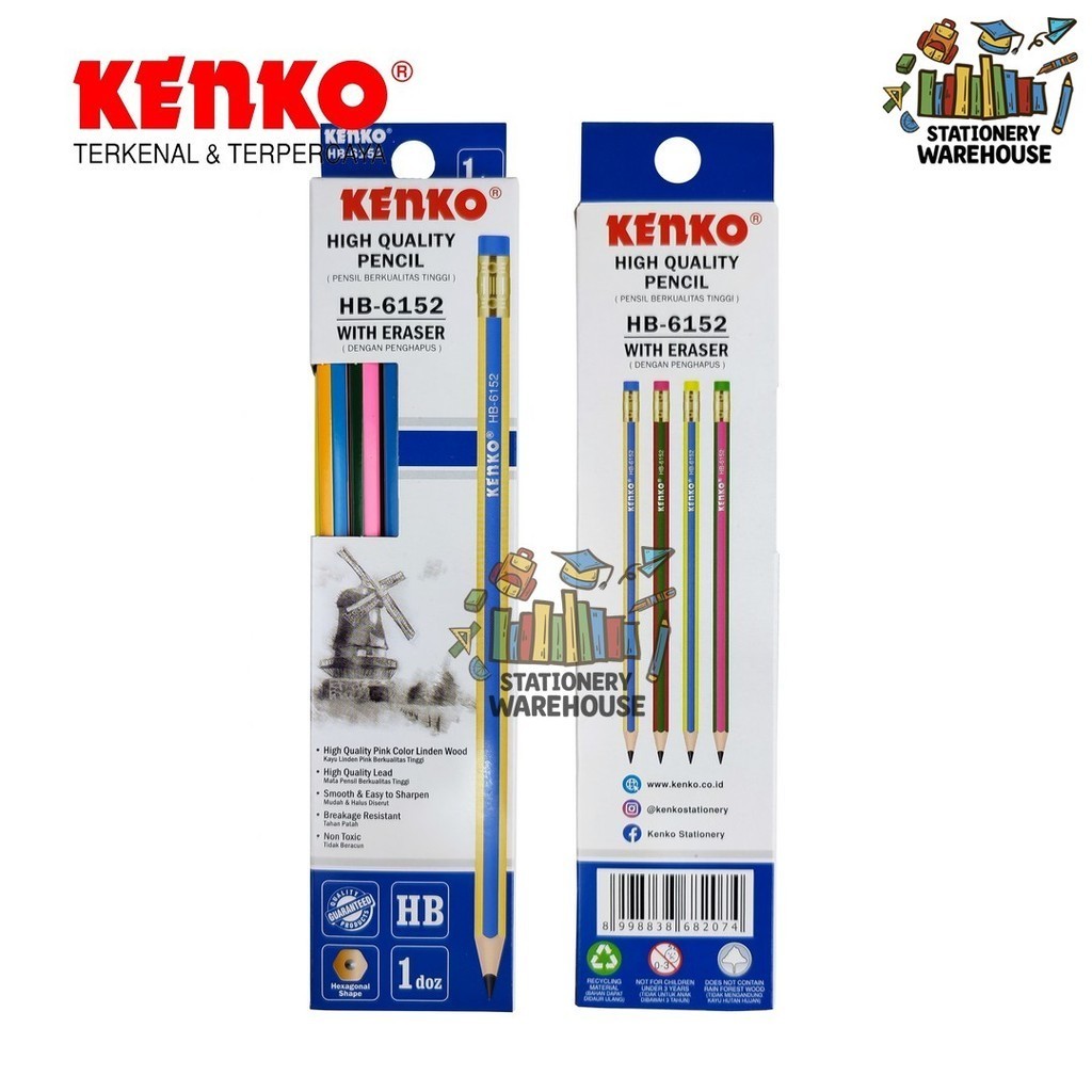 

Pensil Pencil KENKO HB-6152 1 Box 12 Pcs