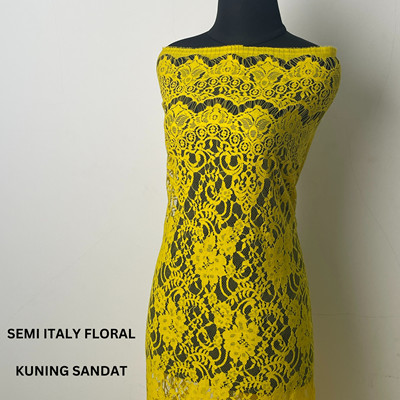 Brokat Rijek Halus Semi Italy 1.5m (Floral)