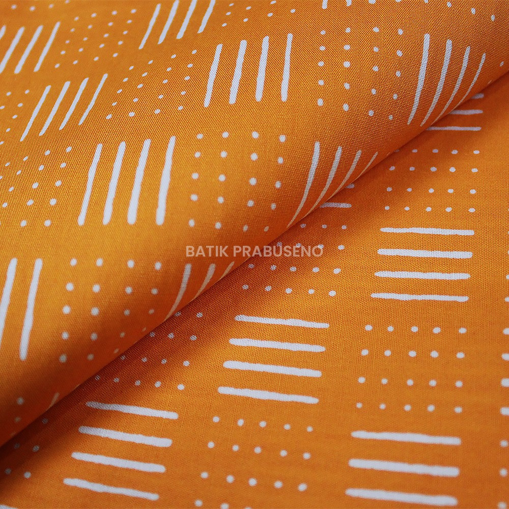 Batik Prabuseno Kain Batik Print  Garis Titik Kuning Seri Kalanata Meteran Premium  Kekinian Aesthet