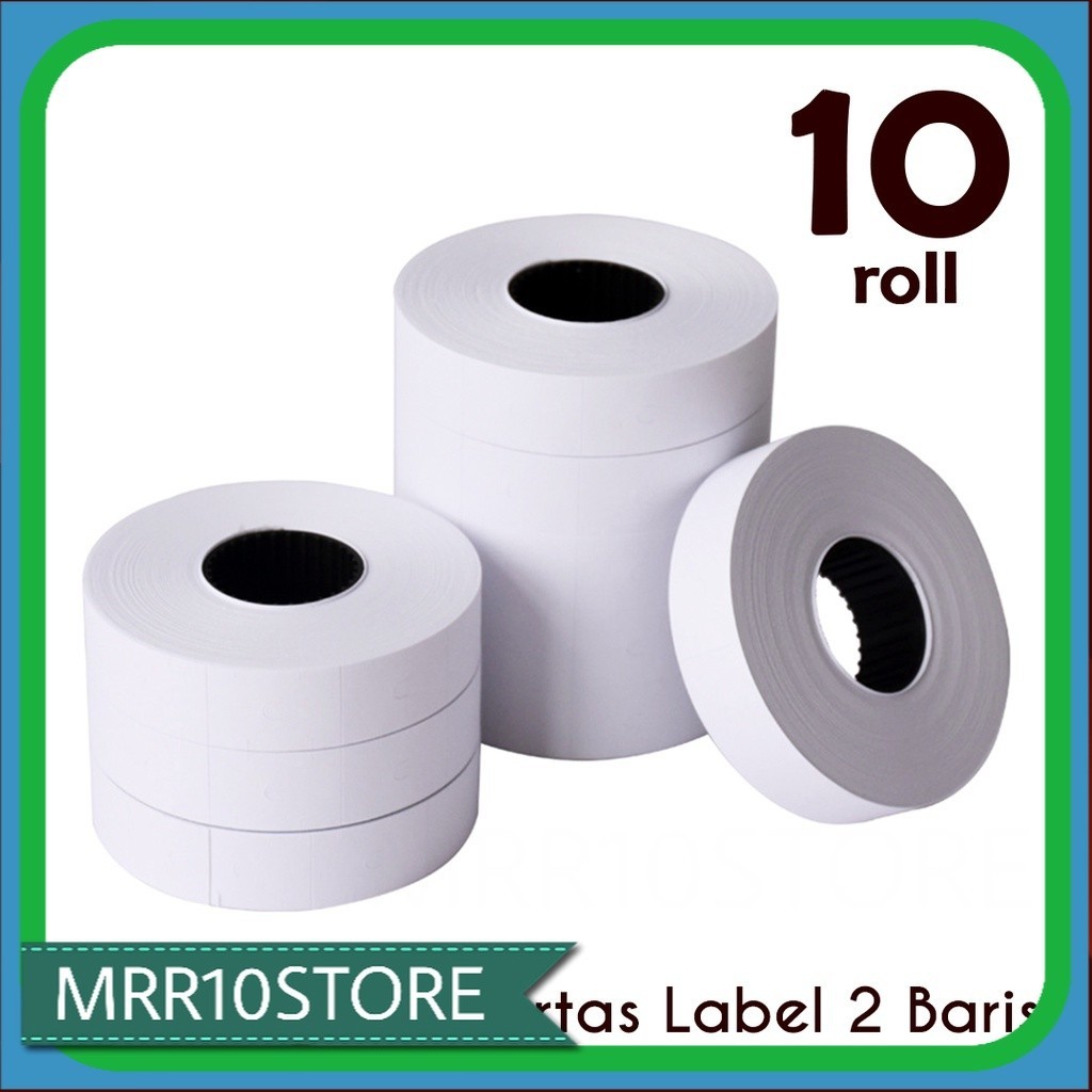 

Isi Label Harga Alat Price Labeller Refill Refil 2 Baris Isi 10 rol