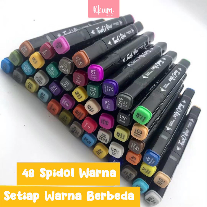 

PROMO!! -24 Color coloring marker touch/ 24 warna spidol warna dengan bag/ Mark - 24