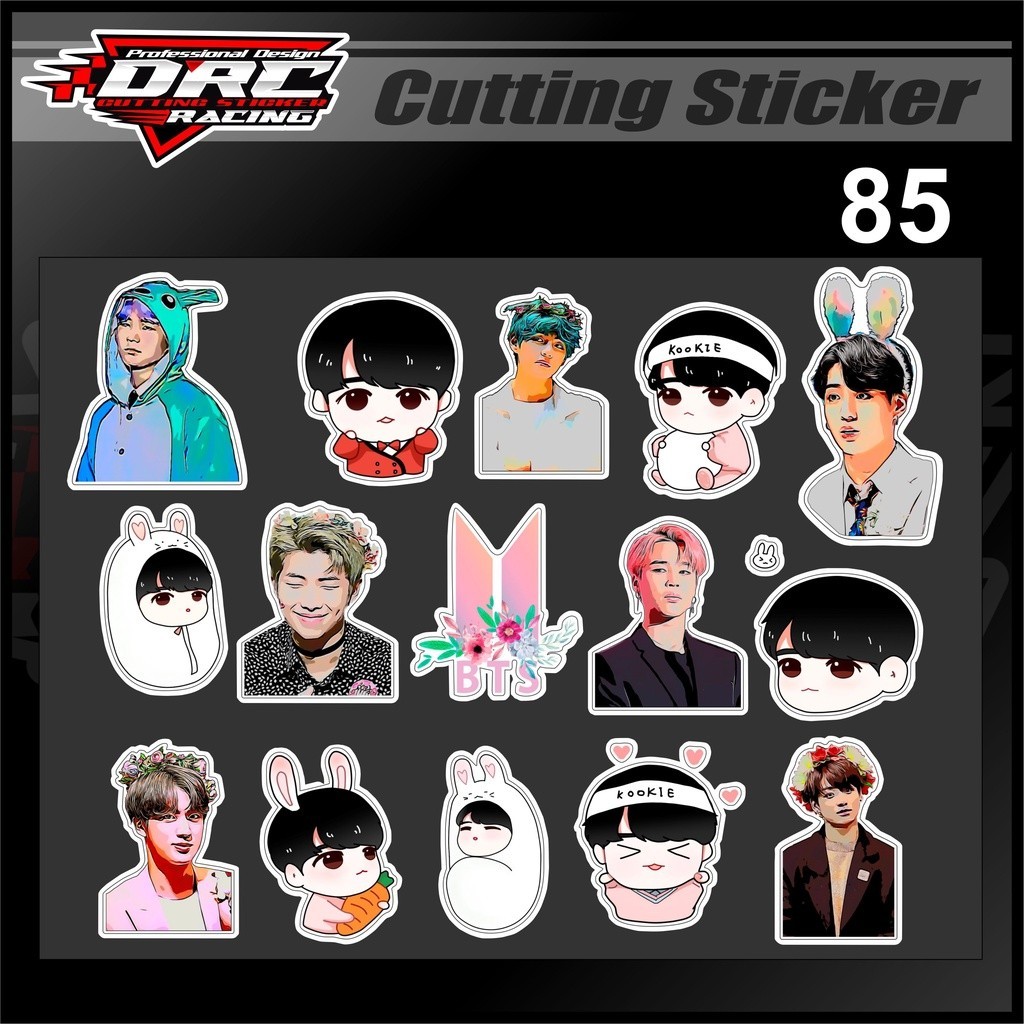Sticker Pack - Sticker BTS Satu Pack Udah Printcut Sticker Kecil2 BTS Korea Sticker Variasi Motor