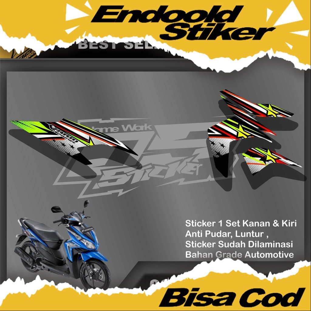(COD)CODE 0836 Striping Vario Techno 110 emblem stiker variasi list stiker