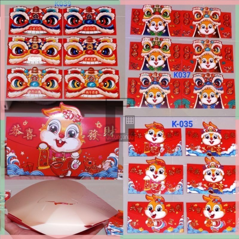 

Angpau Imlek Kartun Premium / Angpao Kelinci Imlek Besar / Angpau Dompet Imlek / CNY Red Envelope 2023