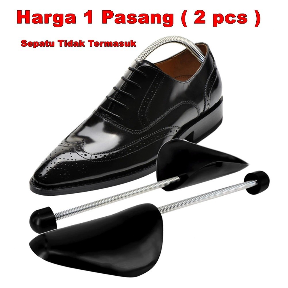 Saddle Peregang Perawatan Penyangga Catokan Sepatu Plastic Shoe Tree 2 PCS - HX-SPW