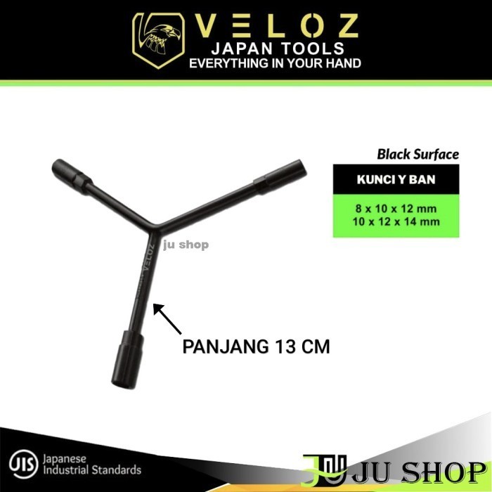 (JU) VELOZ kunci sok Y PANJANG (13CM) 8-10-12 / 10-12-14 sock Y LONG kunci Y