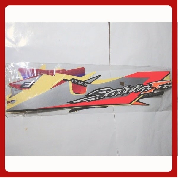 Striping & Stiker Bodi Satria Fu Thailand 2005 Hitam Merah SXCQV