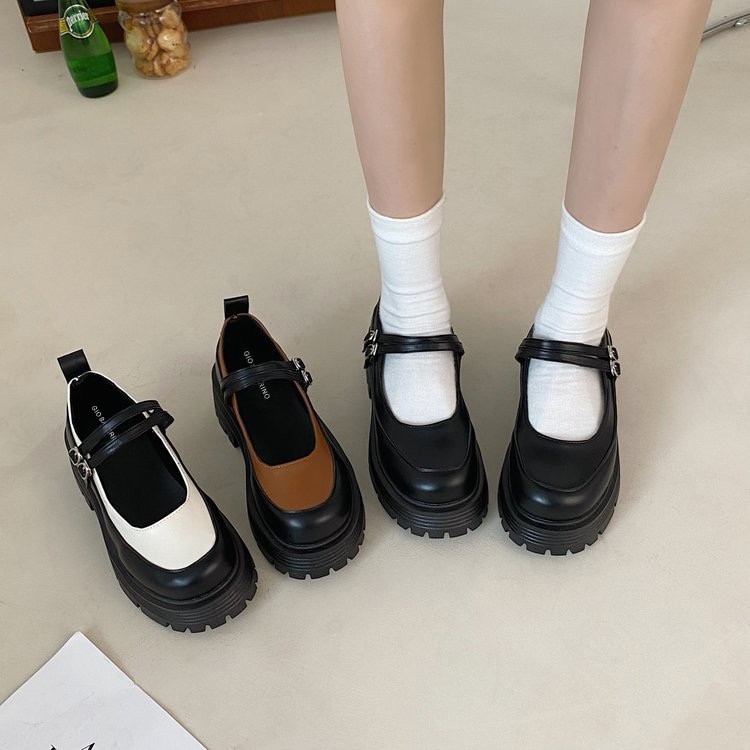 Gio Saverino JKT Gio Saverino Sepatu Docmart Wanita Korea Hak Tebal Tiara