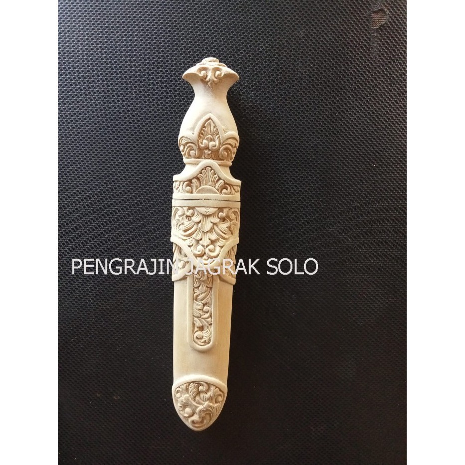 warangka tombak ukiran alusan mentah