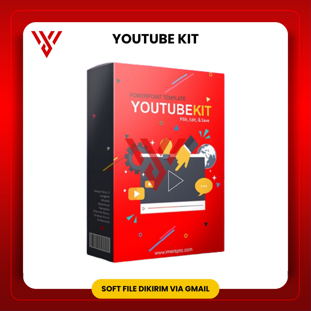 Youtube Kit Desain Powerpoint Template PPT