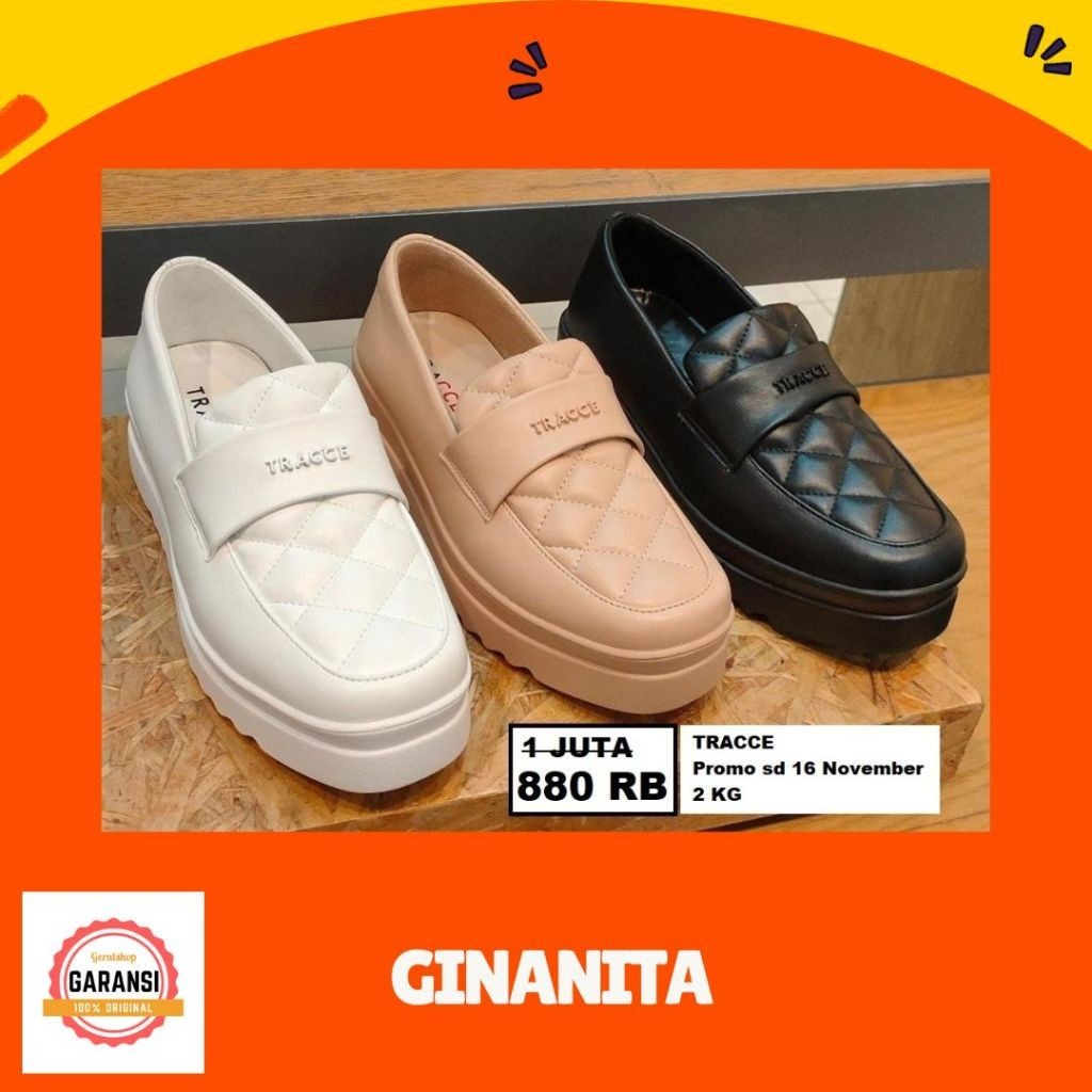 Sepatu TRACCE wanita sale GINANITA sneakers 100% ORI