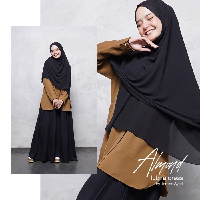 Lubna Dress - Gamis by Jamise - Granola, S