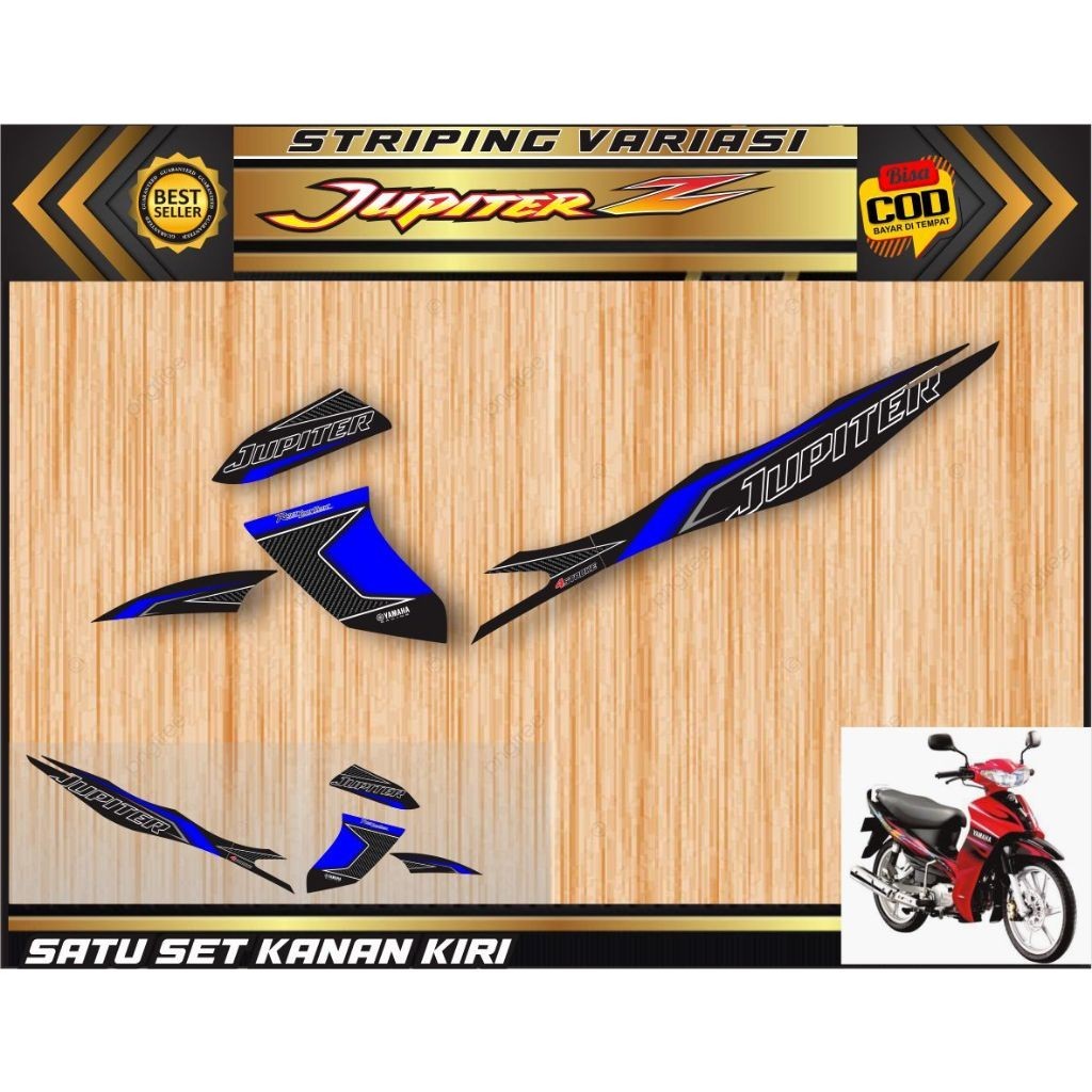 VARIASI LIST STRIPING MOTOR JUPITER Z VARIASI STIKER MOTIF SIMPLE LIS JUPITER Z OLD BURHAN STRIPING 