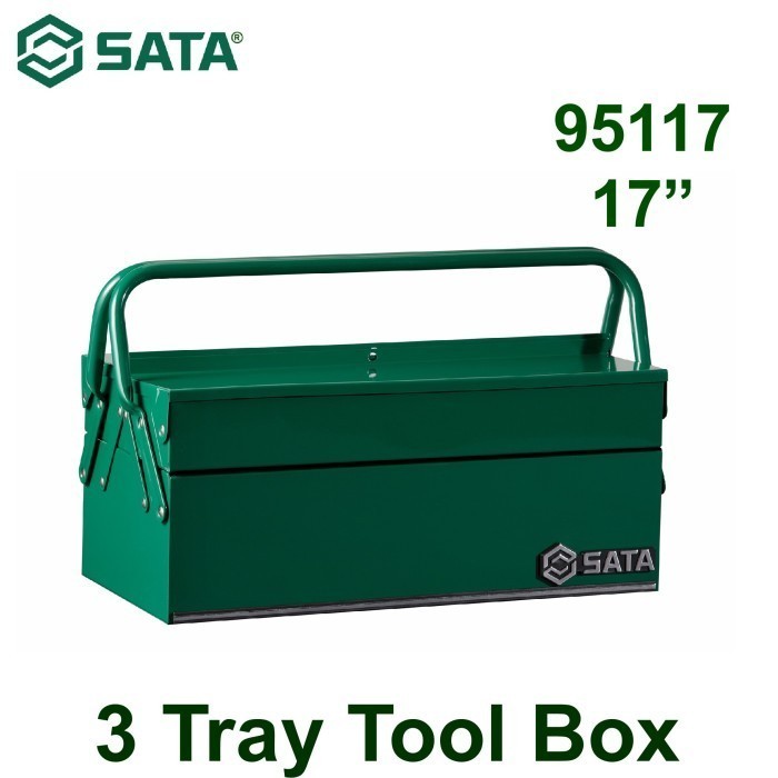 Kotak perkakas Toolbox 95117 Susun 3-Tray Tool Box 17" Sata Tools