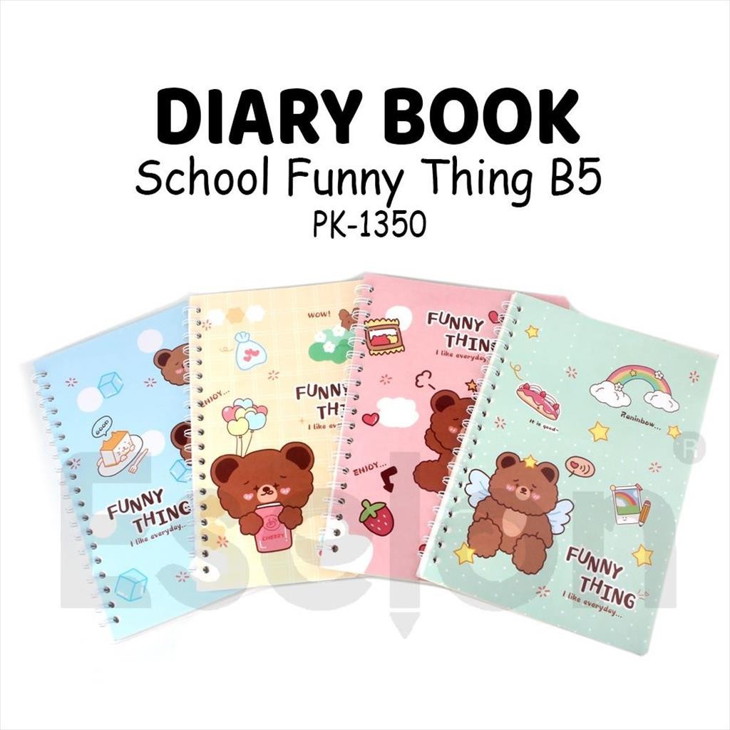 

[MaxMart] Diary Spiral B5 Funny Thing / PK-1350 B5 / Notebook Spiral B5 50 Lembar