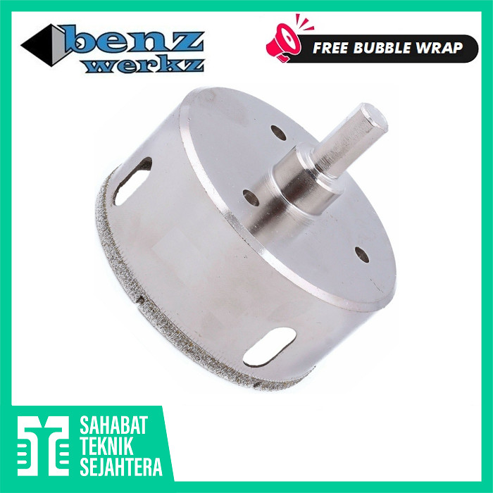 BENZ Diamond Hole Saw 70mm Cutter Mata Bor Intan Kaca Glass Holesaw Keramik Granit