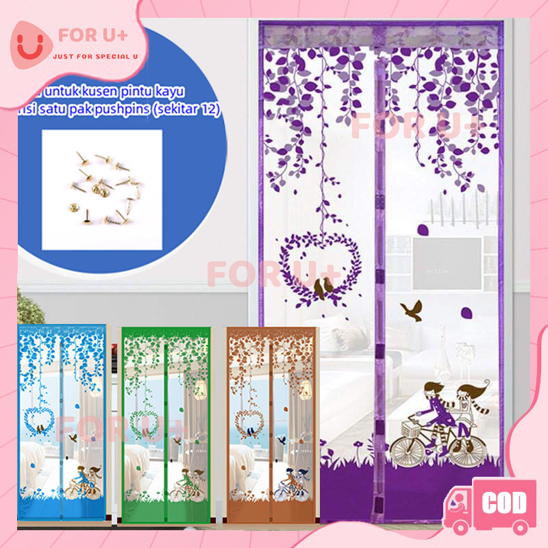 Tirai Magnet Nyamuk / Tirai Magnet Bermotif Karakter / Tirai Pintu Anti Nyamuk Tirai