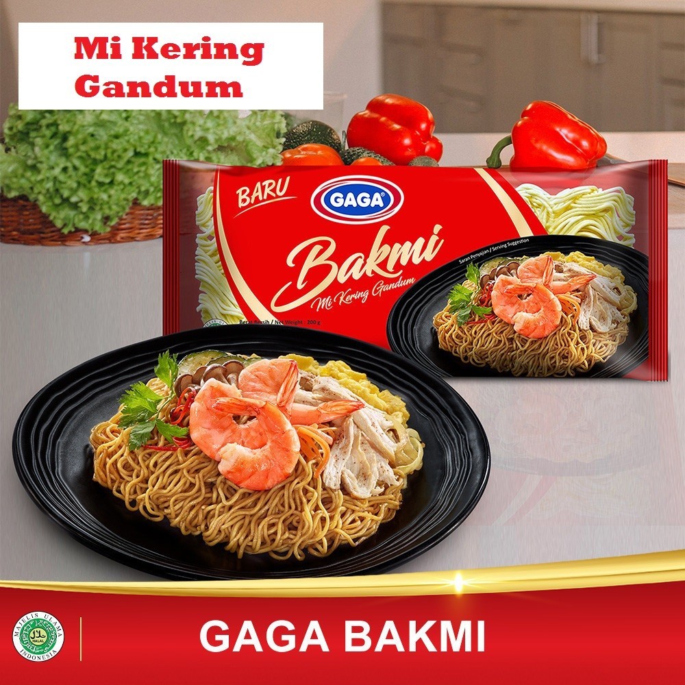 

GAGA MIE GANDUM BAKMI KERING GANDUM 200 GR