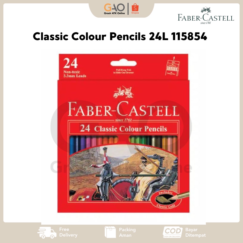 

Classic Colour Pencils 24 Long Faber-Castell 115854