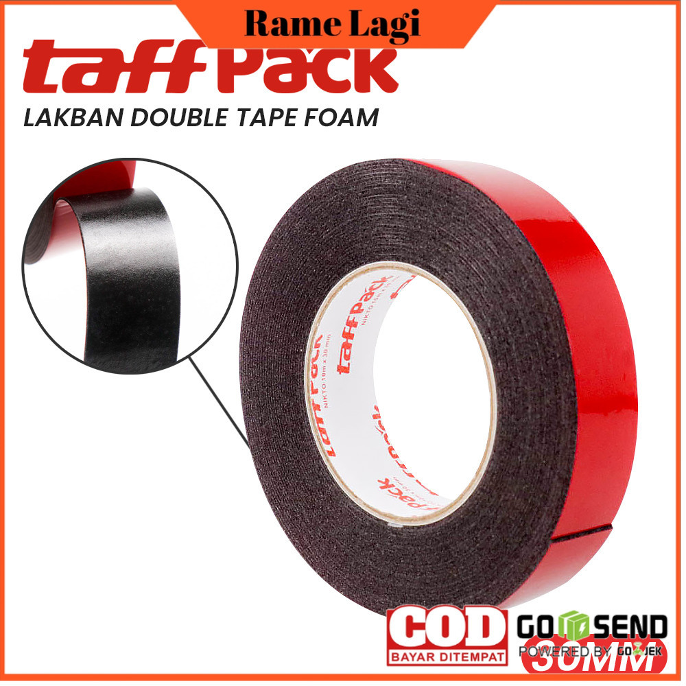 TaffPACK Lakban Double Tape Foam 10M 30 mm - Red - 7RHZ1HRE