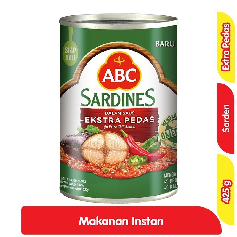 

ABC Sardines Saus Ekstra Pedas 425 g