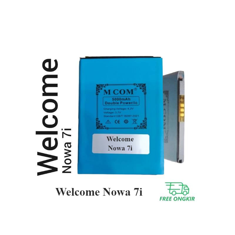 Baterai MCOM for Welcome Nowa 7i Double Power 5000mAh batere batre batrai battery