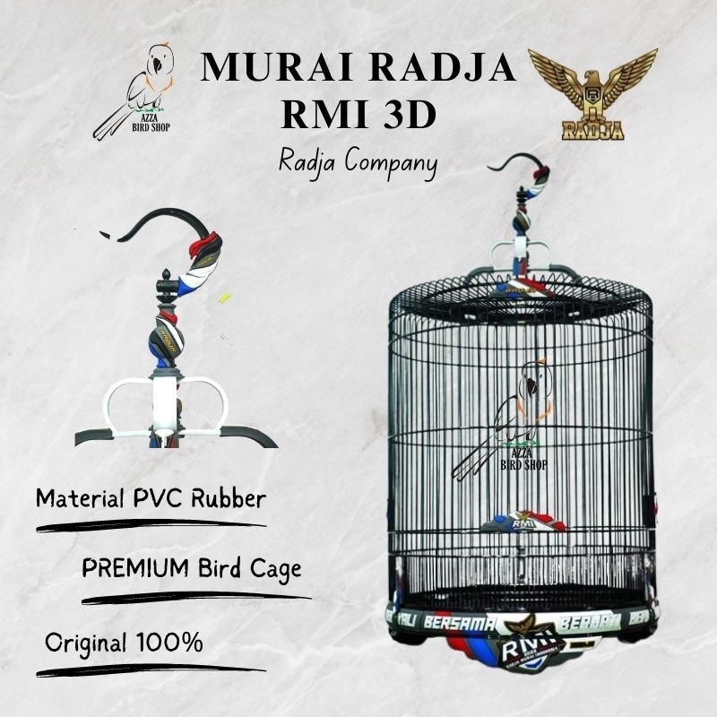 PROMO SALE SPESIAL Sangkar Kandang Murai Radja Company RMI 3D Rubber Carbon