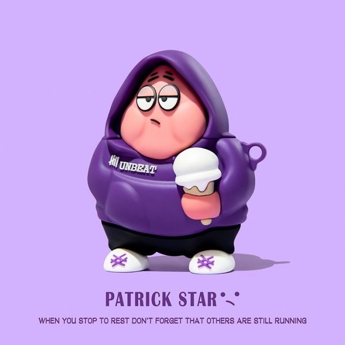 CASE SILICONE PROTECTOR AIRPODS AIRPOD PRO PATRICK SPONGEBOB 3D - patrick