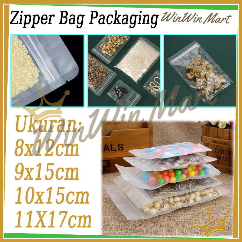 Plastik Klip Flat/Klip Ziplock Clip 8x12 cm/Plastik Ziplock Kemasan Makanan/Zipper Bag Packaging