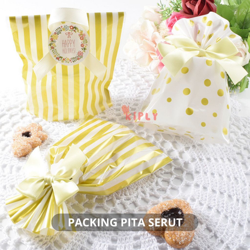 Packing Pita Serut/Plastik Goodiebag Tali Serut/Plastik Packing Kue Serut Pita/ Plastik Serut Goodie